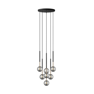 Závesné svietidlo Zuma Line ARCTURUS P0574-07F-SDFZ 7×G9 46 cm čierno-zlaté small 0
