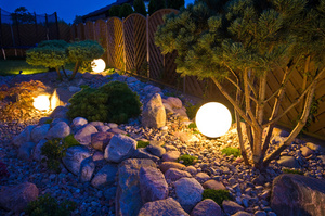 Sada dekoratívnych záhradných lôpt - LUNA BALLS 25, 30, 40, 50 cm + LED - PREMIUM - UV small 5