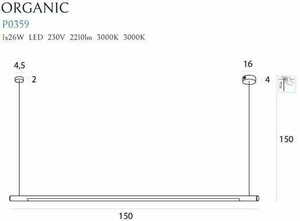 Závesné svietidlo Max Light Organic Horizon P0359D chróm 150 cm LED 26W stmievateľné 1 Závesné svietidlo Max Light Organic Horizon P0359D chróm 150 cm LED 26W stmievateľné small 1