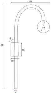 Nástenné svietidlo Max Light ENIGMA W0344 červené LED 2 W, 60 cm small 2