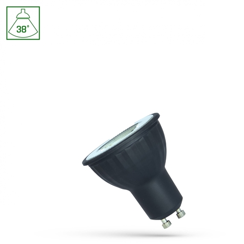 Skontrolujte Led Gu10 230 V 6 W Smd 38st Nw s objektívom čierne spektrum.