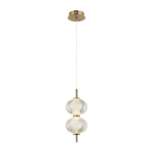 Skontrolujte Závesné LED svietidlo Italux Lazie 2x10W 3000K mosadzné PND-29038-2-GD