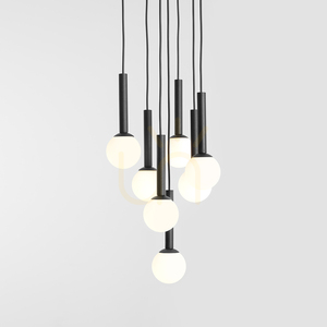 Závesné svietidlo Aldex Riu 7 Ring All Black, matné čierne, 7×G9, 1117T1 small 1