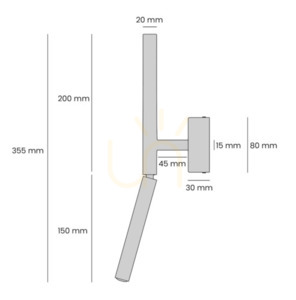 Nástenné svietidlo Aldex Stick All White biele kovové 36 cm 1084C small 1