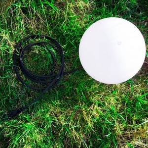 LUNA BALL 20 cm – dekoratívna záhradná guľa s montážnou súpravou – UV small 0