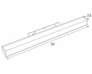 Magnetická lineárna lištová lampa Max Light MAX M0001Z čierna 30 cm Zigbee 9,4 W small 1