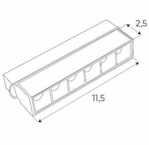 Magnetické lištové svietidlo Max Light MAX M0003D čierne 5.5W 3000K DALI small 2