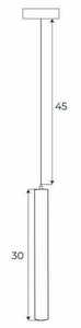 Závesné svietidlo Max Light MAX M0012Z čierne Zigbee 3,8W 30 cm small 2