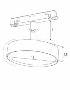 Lištové svietidlo Max Light MAX M0014D čierne 12W 3000K DALI small 2