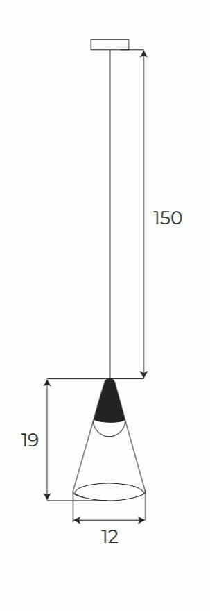 vyhliadka Závesné svietidlo Max Light MAX M0015N čierne 6W 3000K 169 cm Závesné svietidlo Max Light MAX M0015N čierne 6W 3000K 169 cm