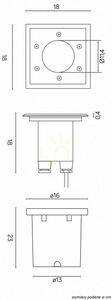 Vonkajšie zapustené walkover svietidlo SU-MA PABLA M4030 strieborné 18 cm small 1