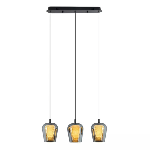 Skontrolujte Závesné svietidlo Keso 3xLED čierne PL0141-3