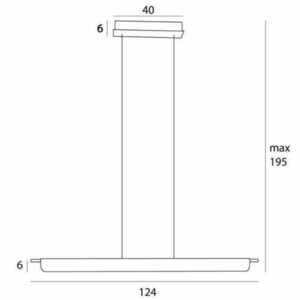 Závesné svietidlo Max Light JO-JO P0597 čierno-sivé LED 124 cm kovové small 2