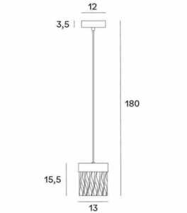 Závesné svietidlo Max Light Vetro P0573D brúsené zlato LED 13 cm small 2
