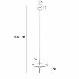 Závesné svietidlo Max Light Cone II P0555 čierne 39 cm 37W small 2