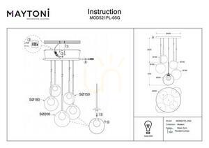Závesné svietidlo BASIC FORM MOD521PL-05G Maytoni small 5