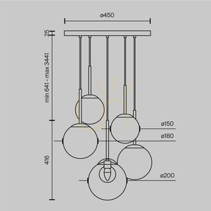 Závesné svietidlo BASIC FORM MOD521PL-05G Maytoni small 7