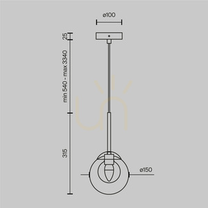 Závesné svietidlo BASIC FORM MOD521PL-01G1 Maytoni small 8