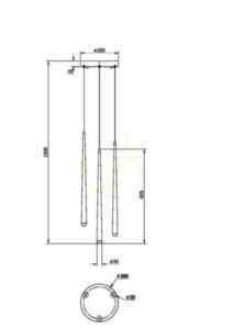 Závesné svietidlo CASCADE MOD132PL-L18BSK Maytoni small 5