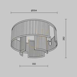 Plafond FRAME MOD174CL-06G Maytoni small 9