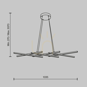 Závesné svietidlo HALO MOD244PL-L50BK čierne, LED 40 W 3000/4000 K, 103,5 x 30 cm small 7