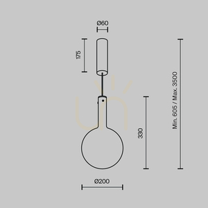 NEBULA MOD182PL-L4W3K závesné svietidlo Maytoni small 8