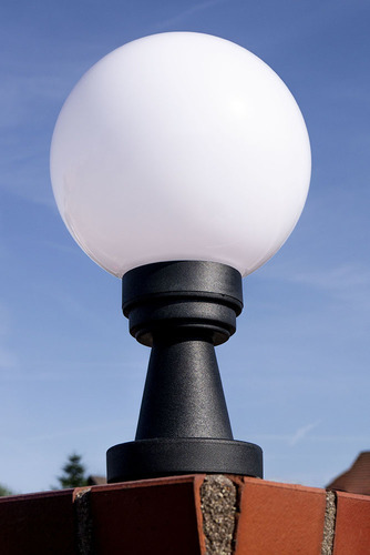 Skontrolujte Luna Ball PLINTO 25 cm E27 LED stojaca záhradná lampa biela - UV