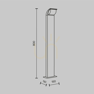 STOCK svetelný stĺpik O446FL-L7GF3K IP65 Maytoni small 7