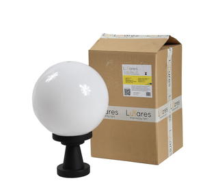 Luna Ball Biela PLINTO 20 cm E27 LED záhradná stojaca lampa s podstavcom small 0