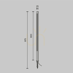 POLE svetelný stĺpik O440FL-L12GF3K IP65 Maytoni small 7