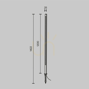 POLE svetelný stĺpik O440FL-L18GF3K IP65 Maytoni. small 8