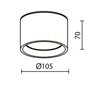 Plafond HYDRA C090CL-10W3K-W IP44 Maytoni small 8