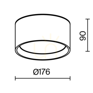 Plafón HYDRA C090CL-15W3K-B IP44 Maytoni small 8