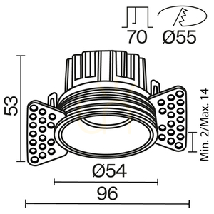 Okrúhle vstavané svietidlo DL058-7W3K-TRS-B Maytoni small 10