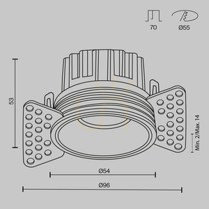 Okrúhle vstavané svietidlo DL058-7W3K-TRS-B Maytoni small 7