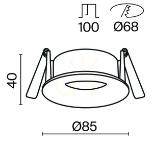 Zapustené svietidlo SLIM DL088-GU10-RD-MG IP65 Maytoni small 8