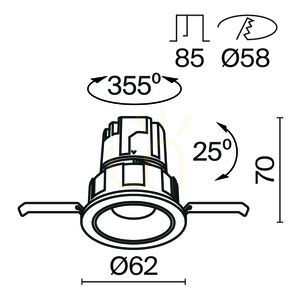 Zapustené svietidlo WISE DL057-7W3K-B Maytoni small 13