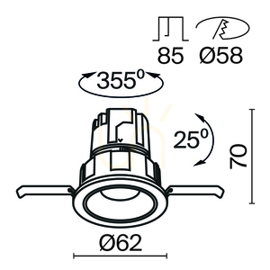 Zapustené svietidlo WISE DL057-7W3K-W Maytoni small 14