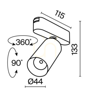 FOCUS LED reflektor na zbernicu TR103-1-12W4K-M-W Maytoni small 11
