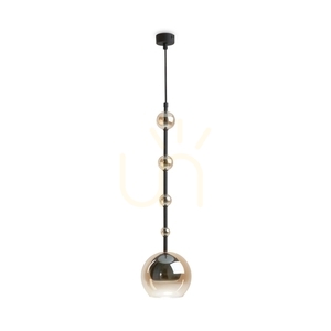 Závesné svietidlo Maytoni ROS MOD227PL-01B1 čierne, jantárové sklo, ø16 cm, GU10 small 4