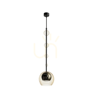 Závesné svietidlo Maytoni ROS MOD227PL-01B1 čierne, jantárové sklo, ø16 cm, GU10 small 5