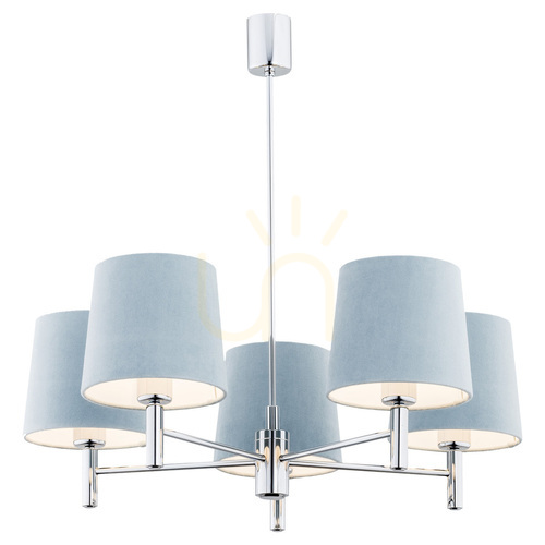Skontrolujte Luster ARGON BOLZANO 2076 chróm modrý E27 5x15W IP20