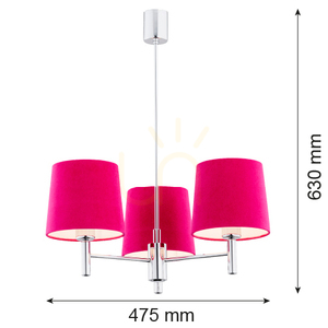 Luster ARGON BOLZANO ružový chróm E27 3x15W IP20 1382 small 2