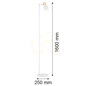 Podlahová lampa ARGON Doria biela mosadz E27 4258 small 3