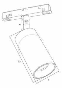 Magnetický reflektor Max Light MAX M0009Z čierny Zigbee 9,4W 2700-5000K small 2