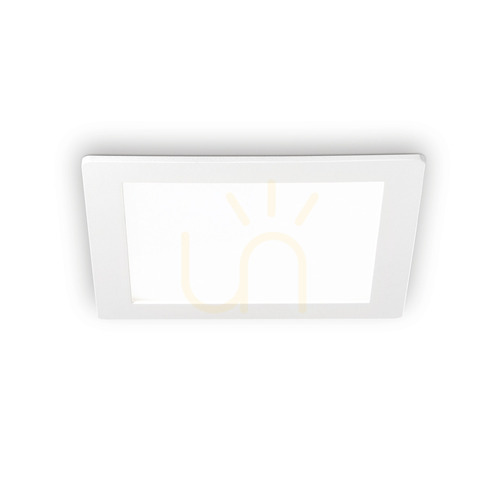 Skontrolujte Zapustené svietidlo Ideallux Groove 124001 biele 20W LED 3000K štvorcové 15 cm