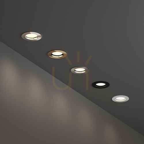 Skontrolujte Zapustené svietidlo Ideallux JAZZ 083124 GU10 kov šampanské 7,3 cm