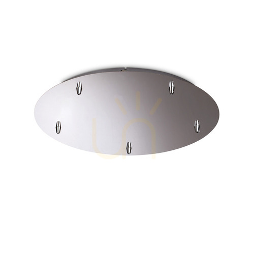 Skontrolujte Stropná rozeta Ideallux Rosone Standard 5 luci chróm 46 cm 285641