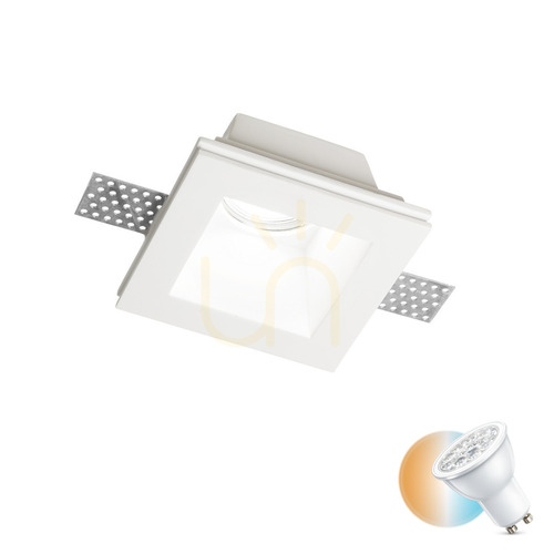 Skontrolujte Zapustené svietidlo Ideallux Samba 139029 biele sadrové GU10 18,5 cm