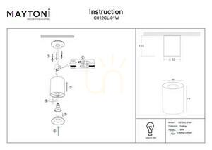 Plafón SLIM C012CL-01W Maytoni small 3